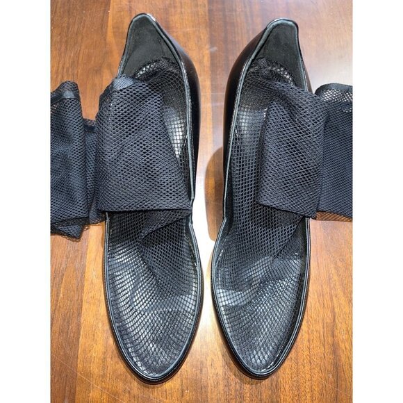 The Row Sock Pumps in Black Leather Mesh 39 9 With Box New Womens Boots - Picture 6 of 17